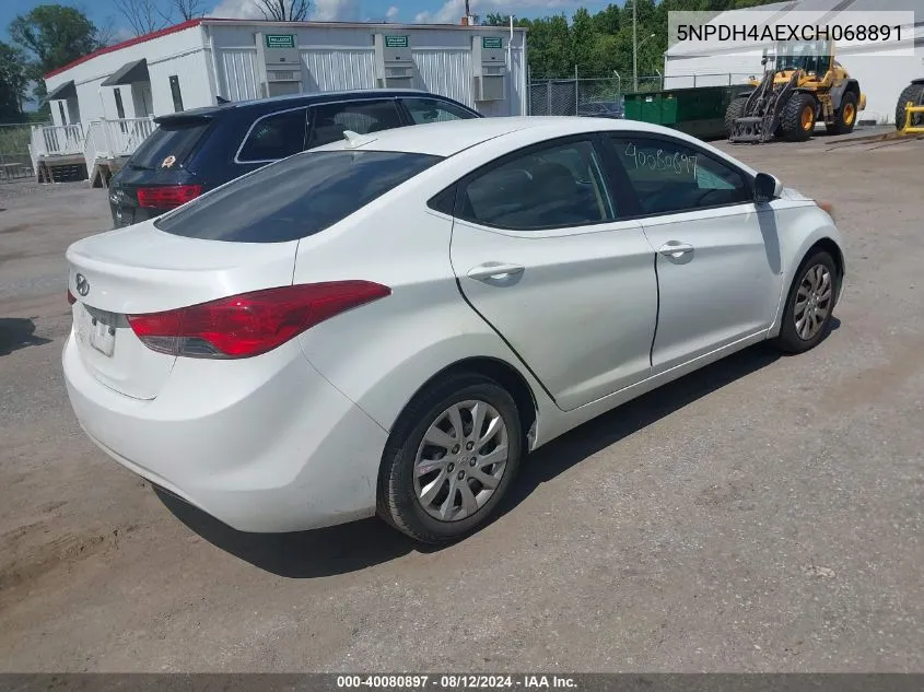 5NPDH4AEXCH068891 2012 Hyundai Elantra Gls