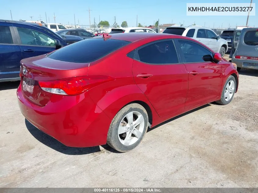 KMHDH4AE2CU353277 2012 Hyundai Elantra Gls (Ulsan Plant)