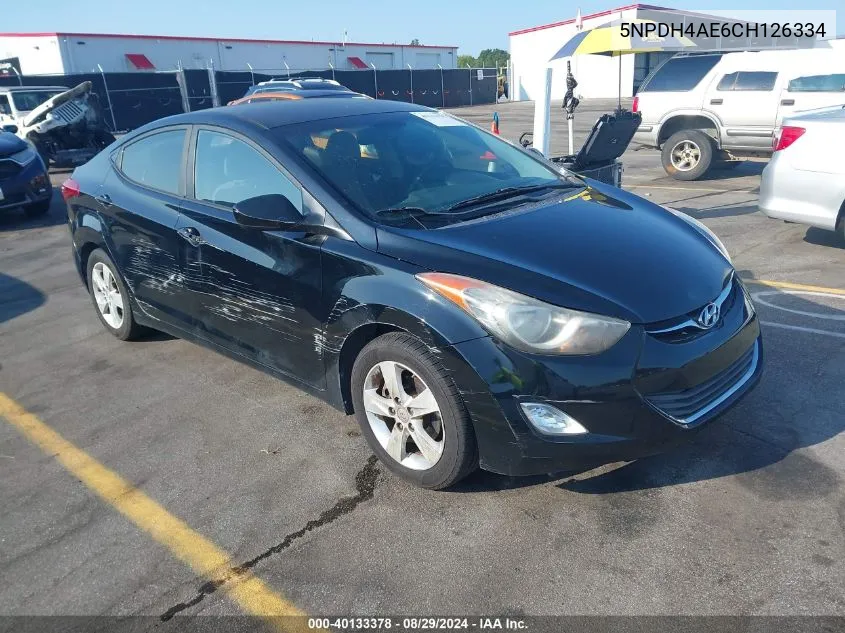 5NPDH4AE6CH126334 2012 Hyundai Elantra Gls