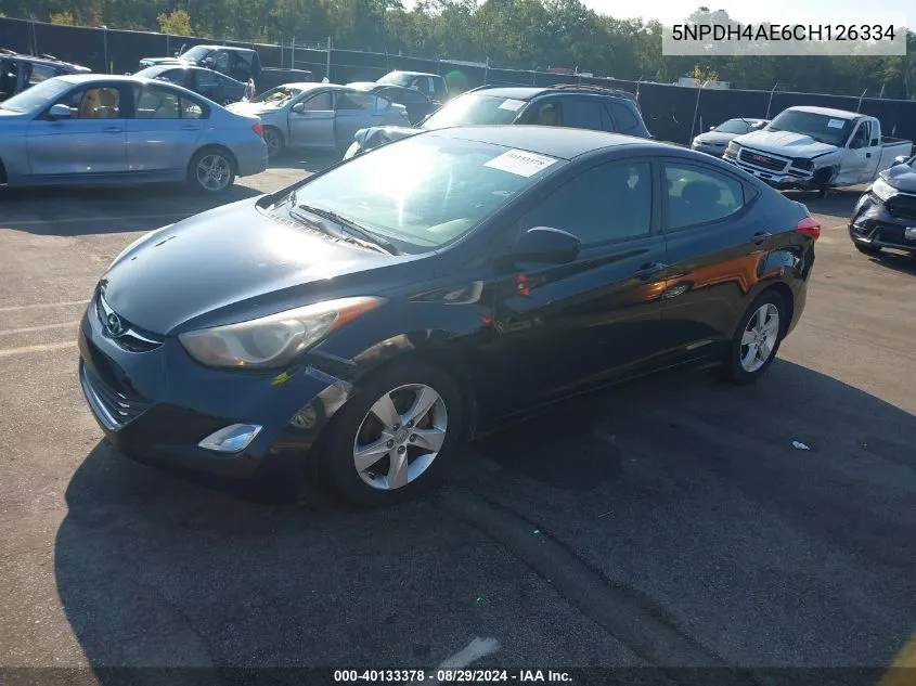 5NPDH4AE6CH126334 2012 Hyundai Elantra Gls