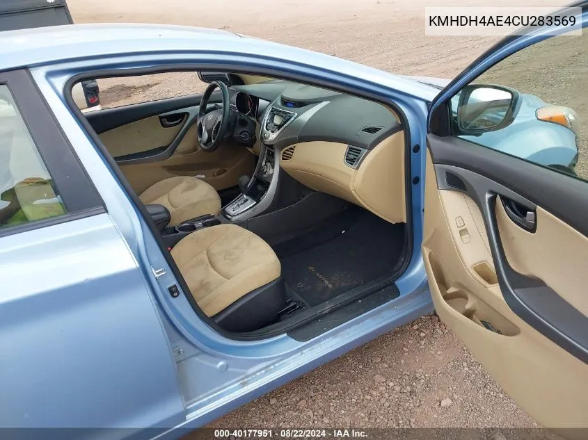 KMHDH4AE4CU283569 2012 Hyundai Elantra Gls (Ulsan Plant)