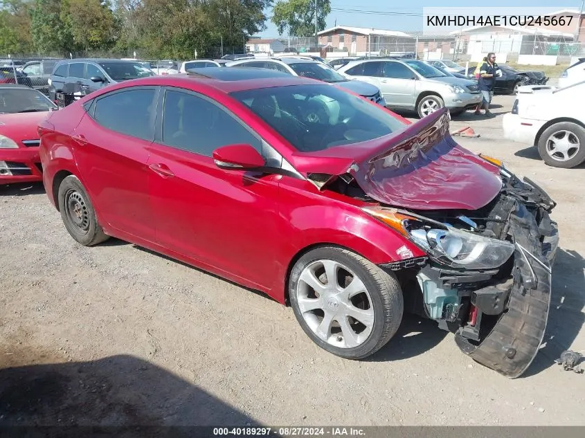 KMHDH4AE1CU245667 2012 Hyundai Elantra Limited (Ulsan Plant)