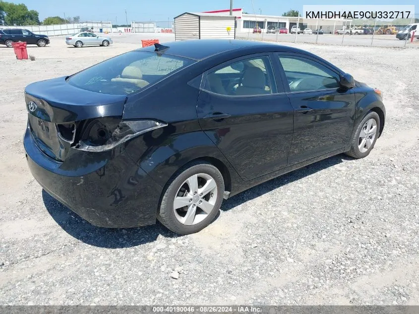 2012 Hyundai Elantra Gls (Ulsan Plant) VIN: KMHDH4AE9CU332717 Lot: 40190046