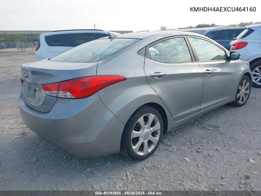 2012 Hyundai Elantra Limited (Ulsan Plant) VIN: KMHDH4AEXCU464160 Lot: 40193905