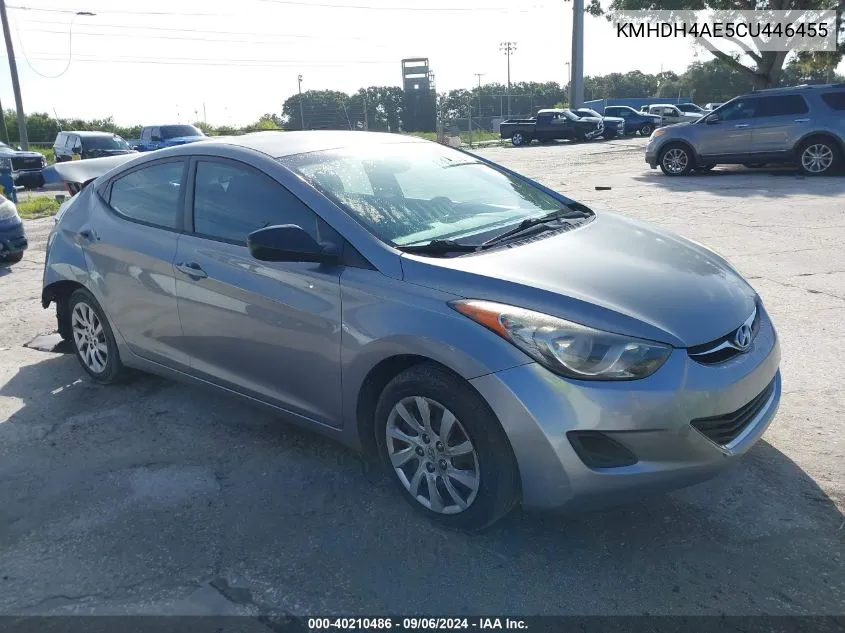 2012 Hyundai Elantra Gls/Limited VIN: KMHDH4AE5CU446455 Lot: 40210486