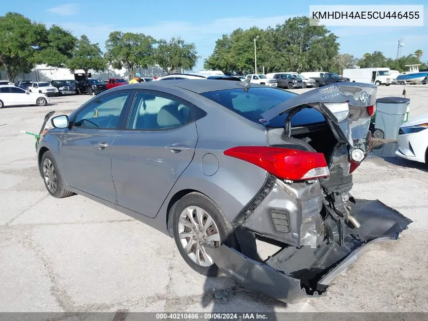 2012 Hyundai Elantra Gls/Limited VIN: KMHDH4AE5CU446455 Lot: 40210486