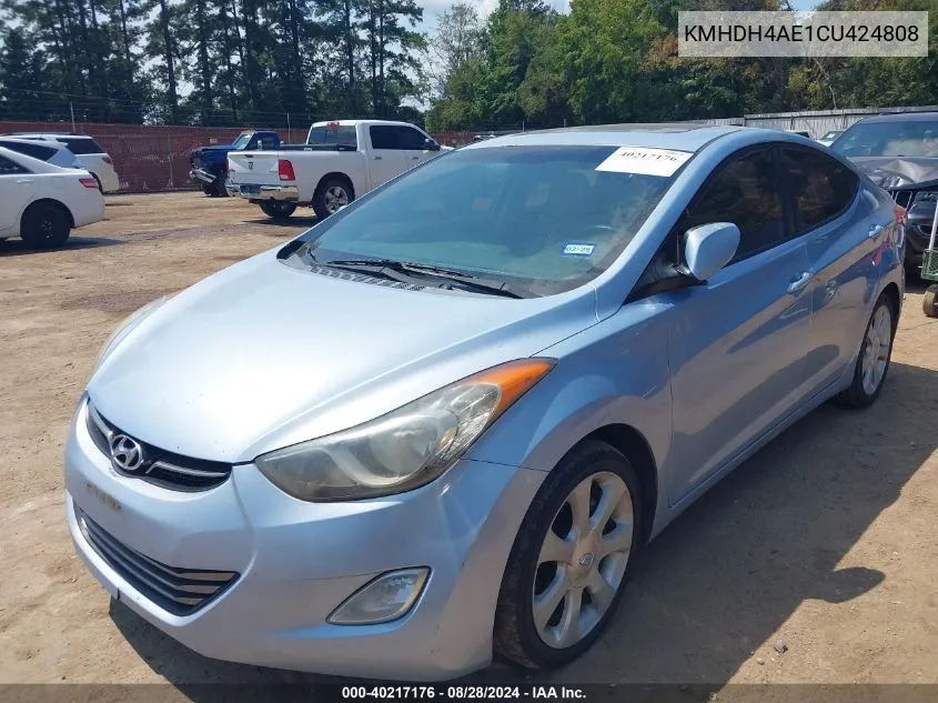 KMHDH4AE1CU424808 2012 Hyundai Elantra Limited (Ulsan Plant)