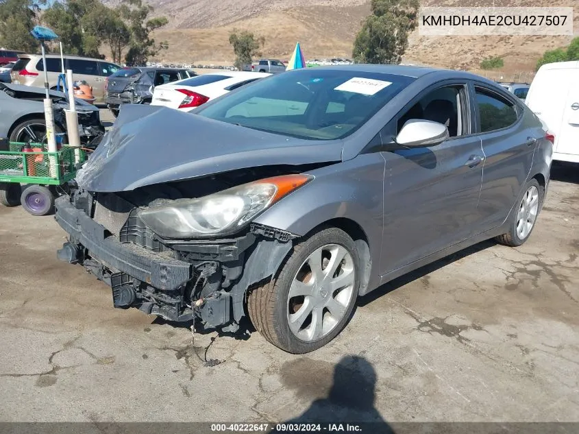 2012 Hyundai Elantra Limited (Ulsan Plant) VIN: KMHDH4AE2CU427507 Lot: 40222647