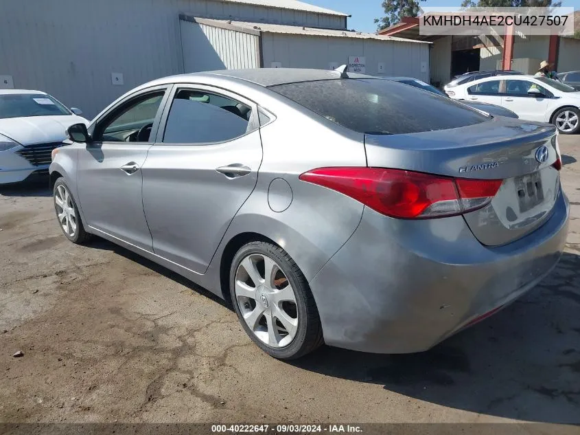 KMHDH4AE2CU427507 2012 Hyundai Elantra Limited (Ulsan Plant)