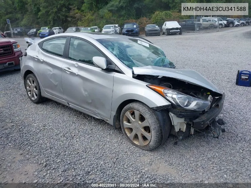 2012 Hyundai Elantra Limited (Ulsan Plant) VIN: KMHDH4AE3CU341588 Lot: 40228951