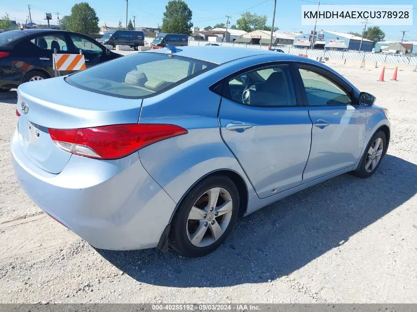 KMHDH4AEXCU378928 2012 Hyundai Elantra Gls (Ulsan Plant)