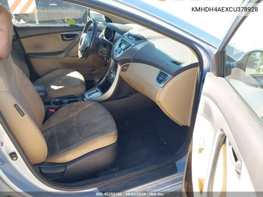 KMHDH4AEXCU378928 2012 Hyundai Elantra Gls (Ulsan Plant)