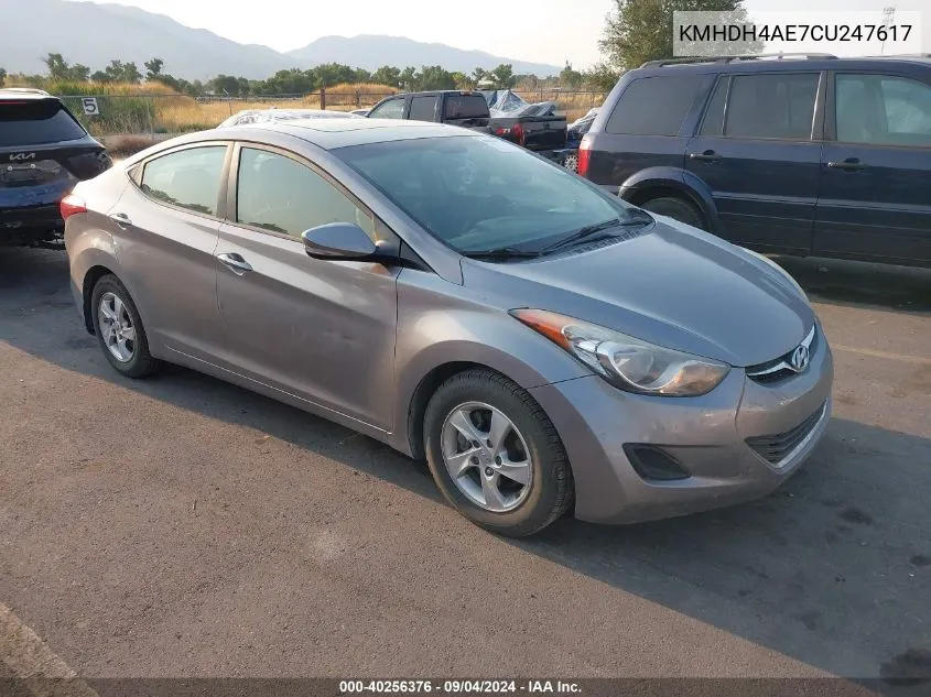 KMHDH4AE7CU247617 2012 Hyundai Elantra Limited (Ulsan Plant)