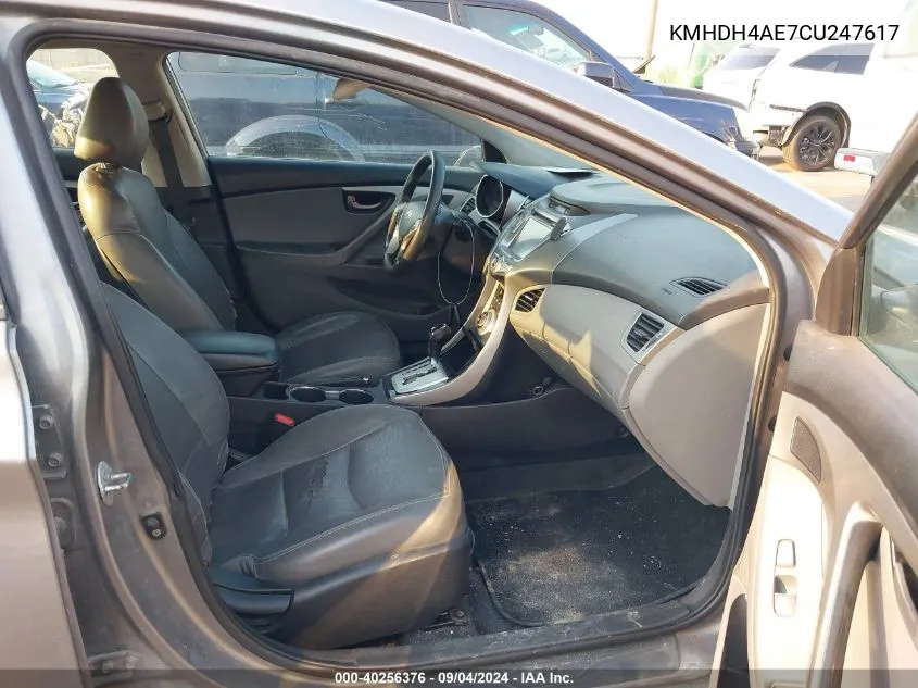 KMHDH4AE7CU247617 2012 Hyundai Elantra Limited (Ulsan Plant)