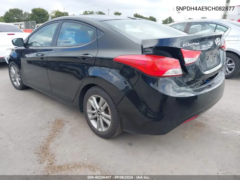 2012 Hyundai Elantra Gls VIN: 5NPDH4AE9CH082877 Lot: 40256407