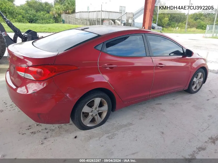 KMHDH4AE7CU392205 2012 Hyundai Elantra Gls (Ulsan Plant)