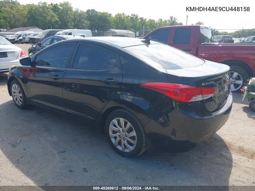 2012 Hyundai Elantra Gls (Ulsan Plant) VIN: KMHDH4AE9CU448158 Lot: 40268612