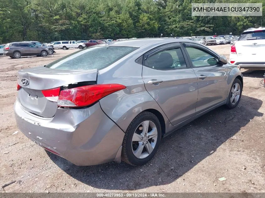 2012 Hyundai Elantra Gls (Ulsan Plant) VIN: KMHDH4AE1CU347390 Lot: 40273953