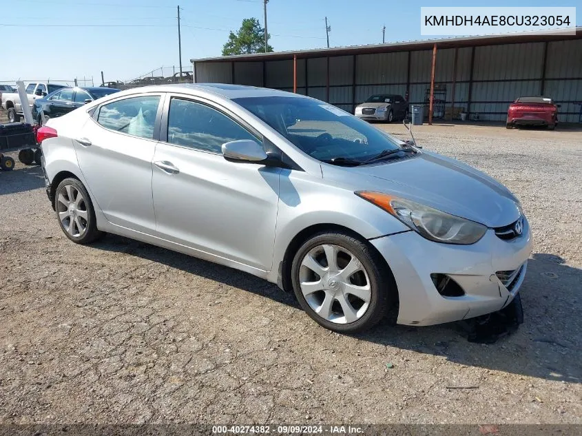 2012 Hyundai Elantra Limited (Ulsan Plant) VIN: KMHDH4AE8CU323054 Lot: 40274382