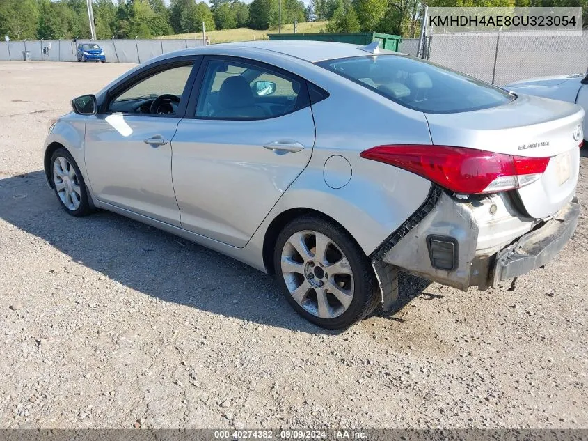 2012 Hyundai Elantra Limited (Ulsan Plant) VIN: KMHDH4AE8CU323054 Lot: 40274382