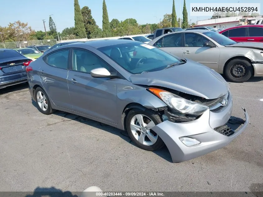 KMHDH4AE6CU452894 2012 Hyundai Elantra Gls (Ulsan Plant)