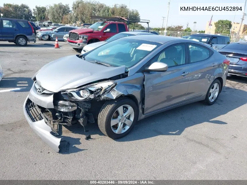 KMHDH4AE6CU452894 2012 Hyundai Elantra Gls (Ulsan Plant)