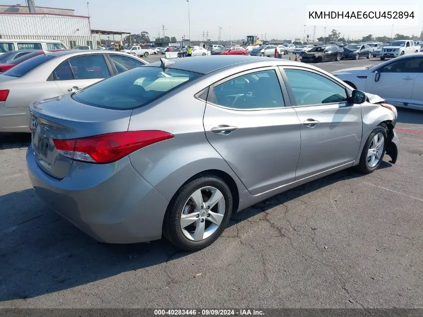 KMHDH4AE6CU452894 2012 Hyundai Elantra Gls (Ulsan Plant)