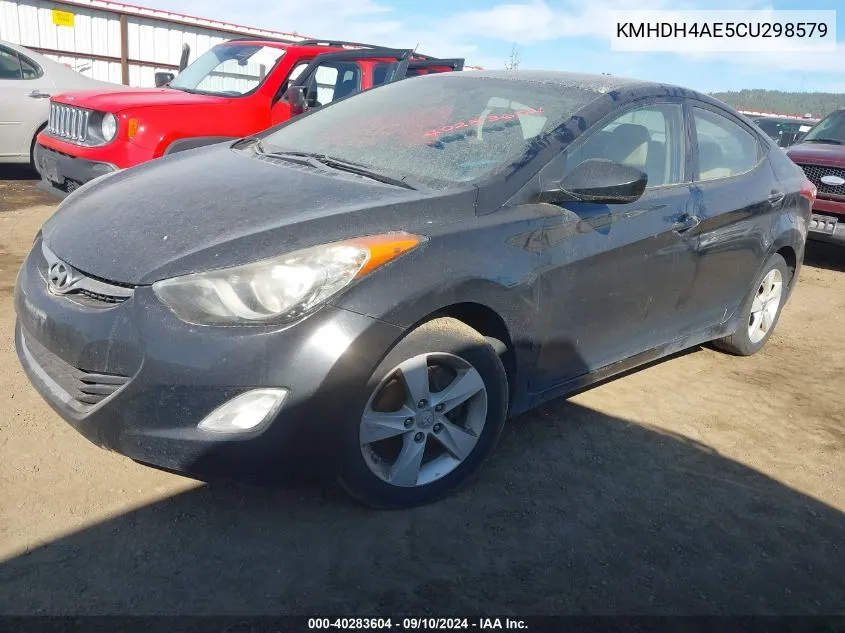 2012 Hyundai Elantra Gls (Ulsan Plant) VIN: KMHDH4AE5CU298579 Lot: 40283604