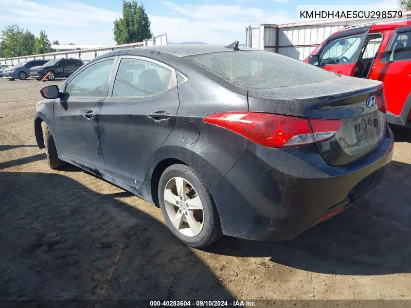 KMHDH4AE5CU298579 2012 Hyundai Elantra Gls (Ulsan Plant)