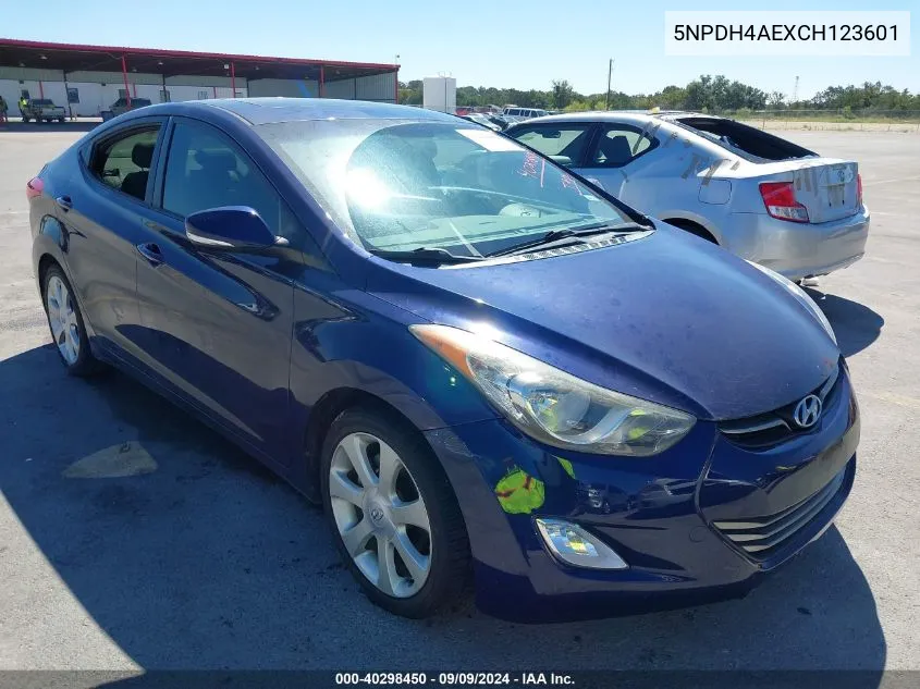 2012 Hyundai Elantra Limited VIN: 5NPDH4AEXCH123601 Lot: 40298450