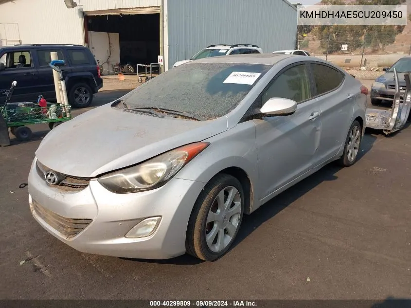 2012 Hyundai Elantra Limited (Ulsan Plant) VIN: KMHDH4AE5CU209450 Lot: 40299809