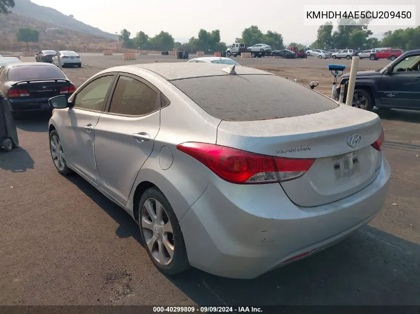 KMHDH4AE5CU209450 2012 Hyundai Elantra Limited (Ulsan Plant)