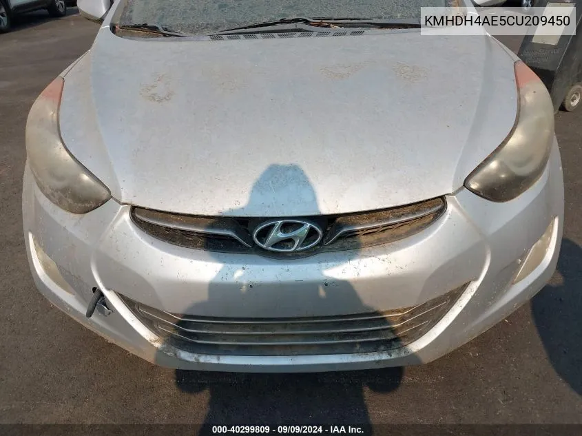 KMHDH4AE5CU209450 2012 Hyundai Elantra Limited (Ulsan Plant)