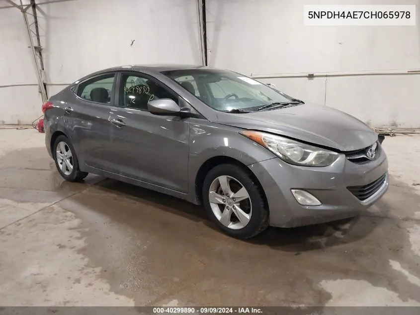 5NPDH4AE7CH065978 2012 Hyundai Elantra Gls