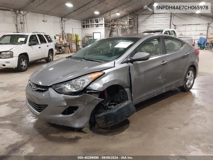 5NPDH4AE7CH065978 2012 Hyundai Elantra Gls