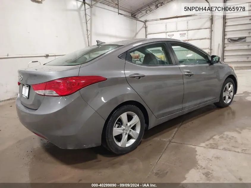 5NPDH4AE7CH065978 2012 Hyundai Elantra Gls