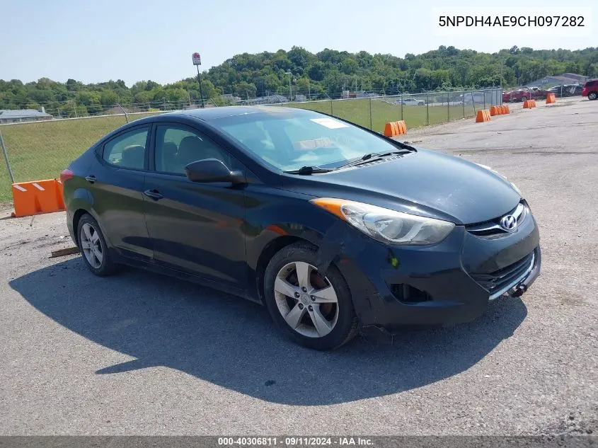 2012 Hyundai Elantra Gls/Limited VIN: 5NPDH4AE9CH097282 Lot: 40306811