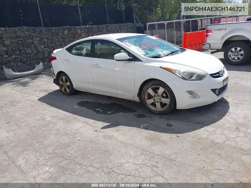 5NPDH4AE3CH146721 2012 Hyundai Elantra Gls