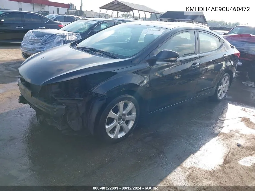 2012 Hyundai Elantra Limited (Ulsan Plant) VIN: KMHDH4AE9CU460472 Lot: 40322891