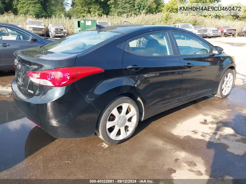 KMHDH4AE9CU460472 2012 Hyundai Elantra Limited (Ulsan Plant)