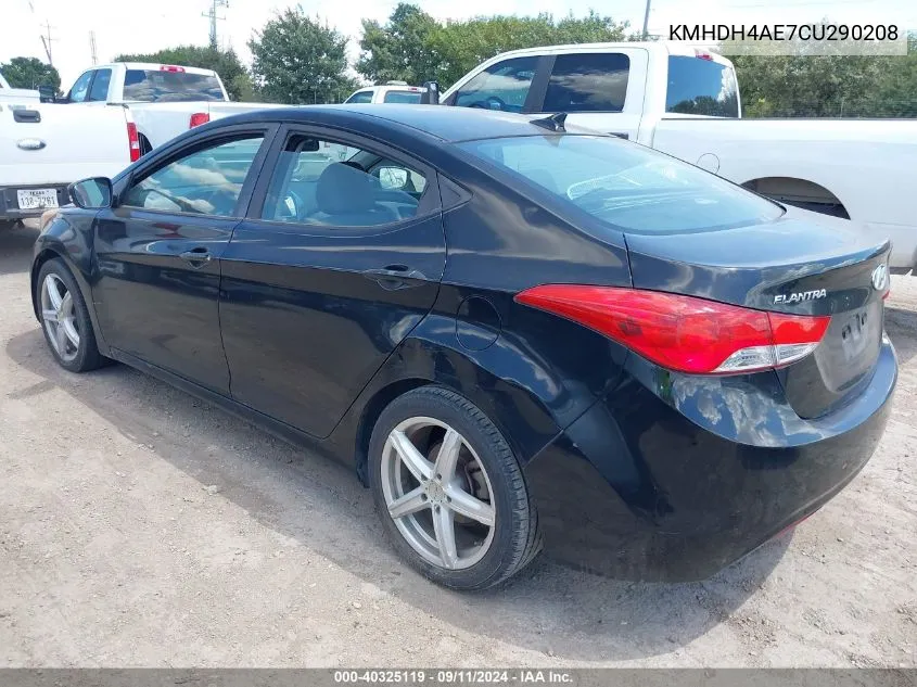 2012 Hyundai Elantra Limited (Ulsan Plant) VIN: KMHDH4AE7CU290208 Lot: 40325119