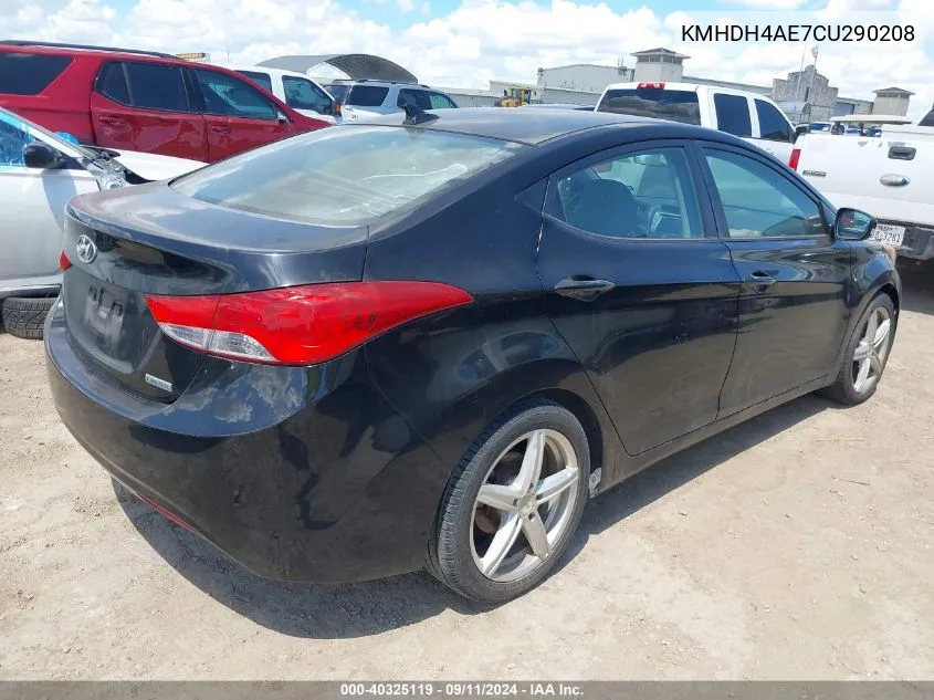 2012 Hyundai Elantra Limited (Ulsan Plant) VIN: KMHDH4AE7CU290208 Lot: 40325119