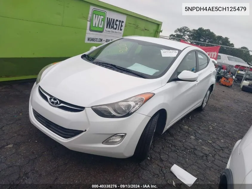 2012 Hyundai Elantra Gls VIN: 5NPDH4AE5CH125479 Lot: 40338276