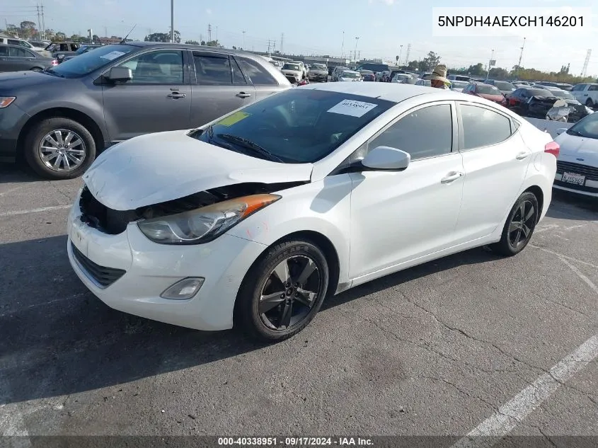 2012 Hyundai Elantra Gls VIN: 5NPDH4AEXCH146201 Lot: 40338951