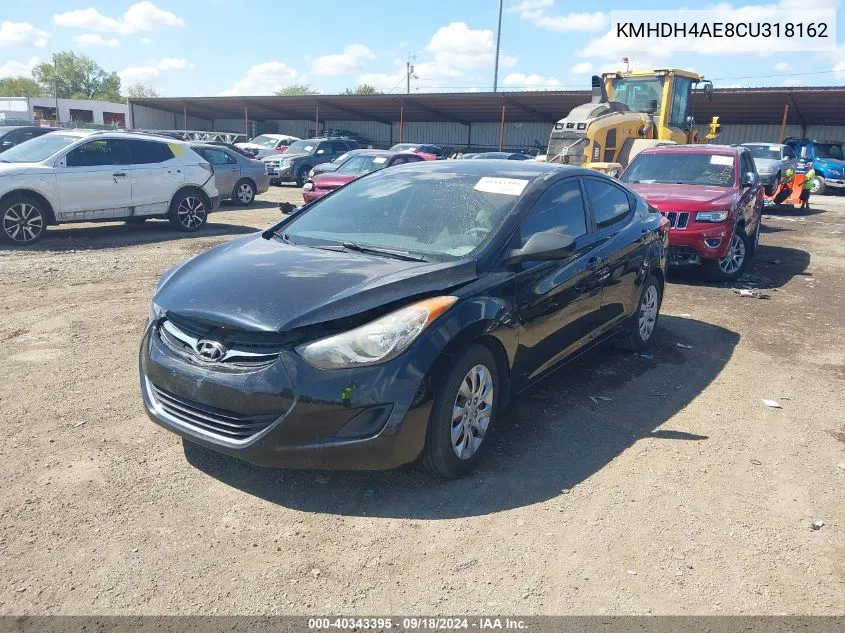 2012 Hyundai Elantra Gls (Ulsan Plant) VIN: KMHDH4AE8CU318162 Lot: 40343395