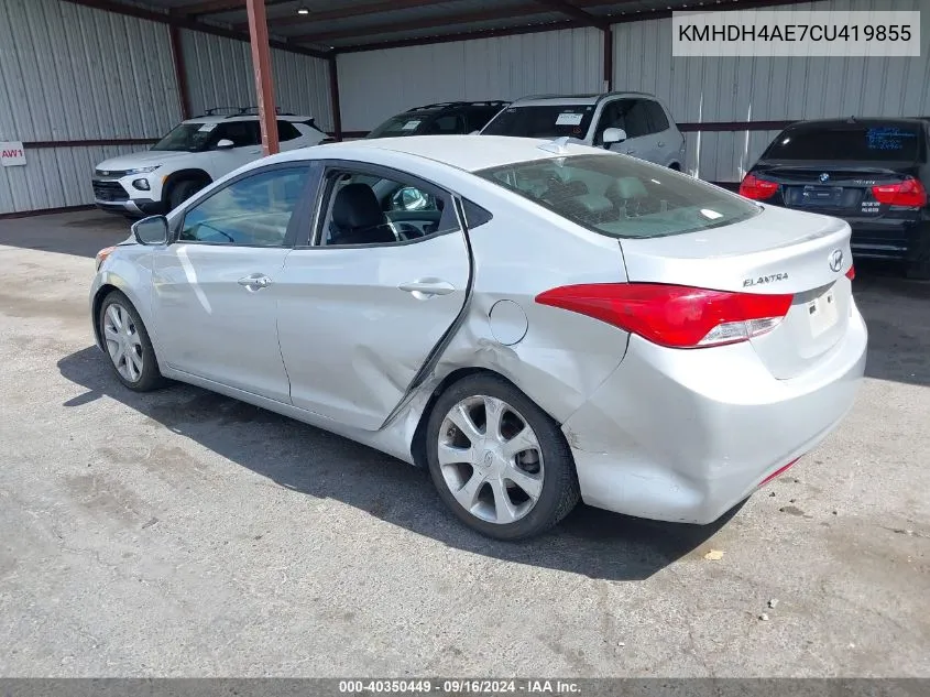 KMHDH4AE7CU419855 2012 Hyundai Elantra Limited (Ulsan Plant)