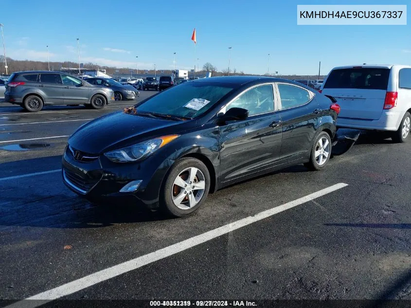 2012 Hyundai Elantra Gls (Ulsan Plant) VIN: KMHDH4AE9CU367337 Lot: 40351319