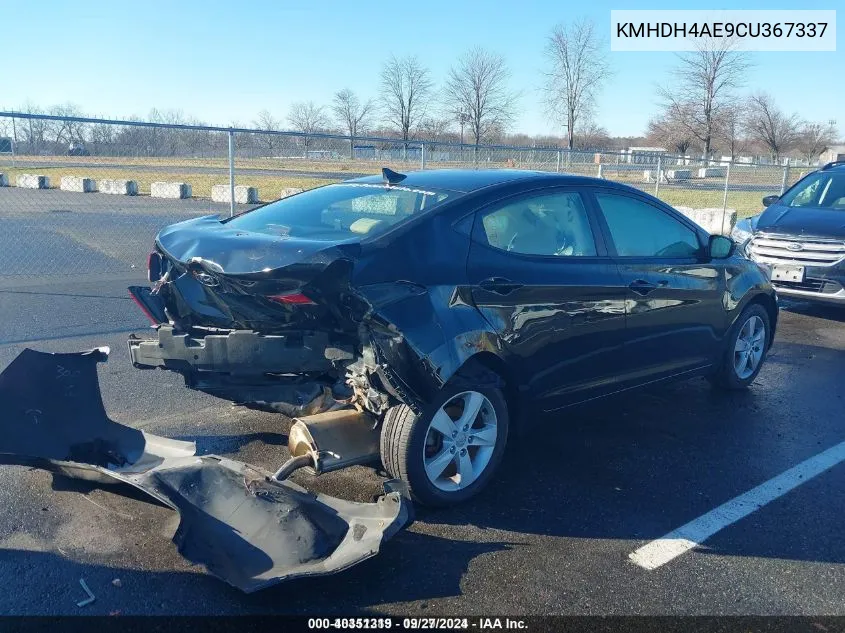 KMHDH4AE9CU367337 2012 Hyundai Elantra Gls (Ulsan Plant)