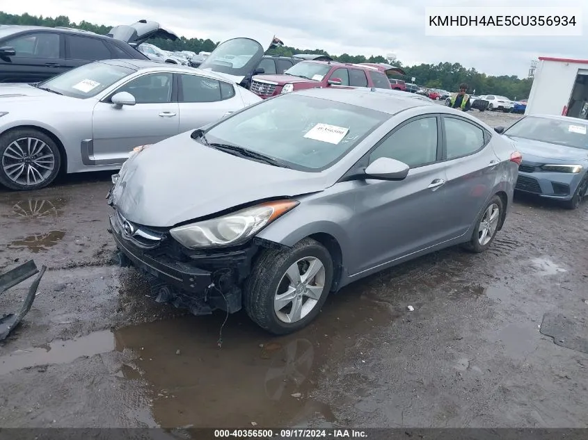 KMHDH4AE5CU356934 2012 Hyundai Elantra Gls (Ulsan Plant)