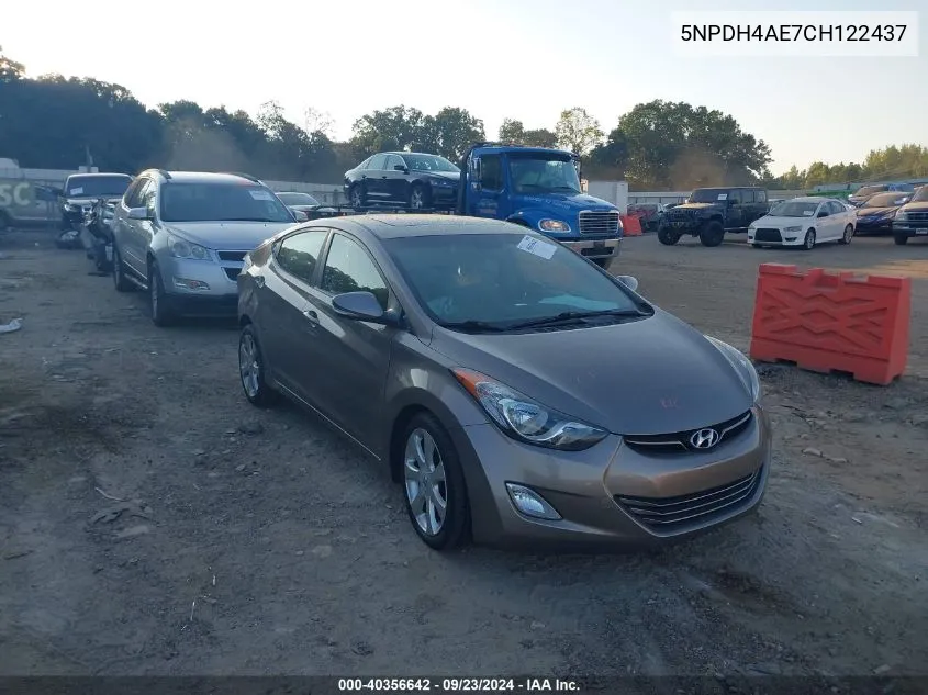 2012 Hyundai Elantra Gls/Limited VIN: 5NPDH4AE7CH122437 Lot: 40356642